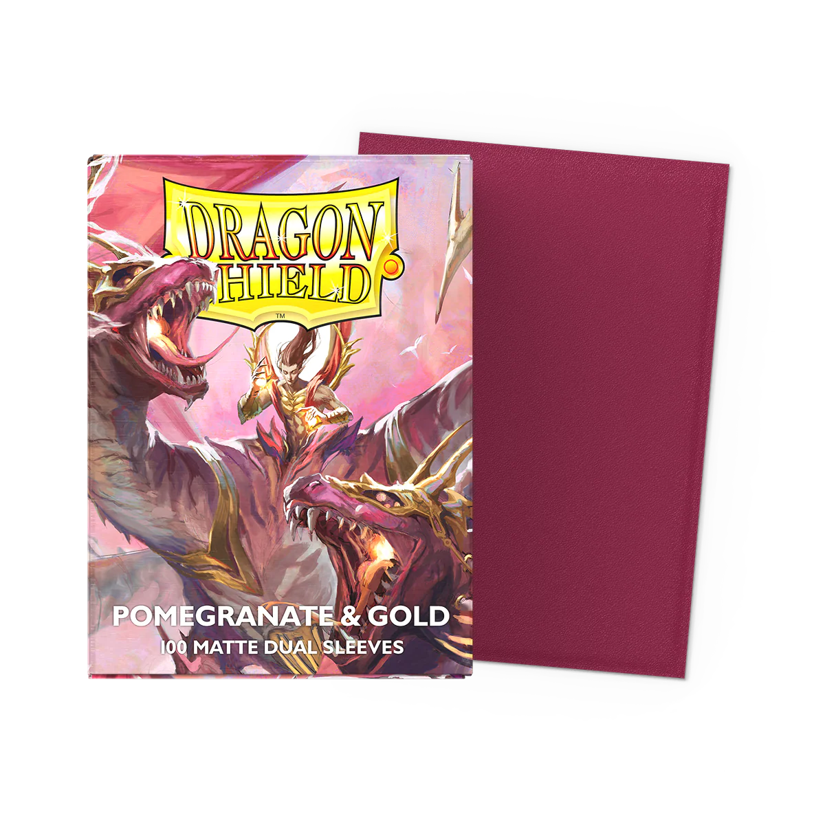 Dragon Shield - Pomegranate & Gold - Dual Matte Sleeves (Copy)