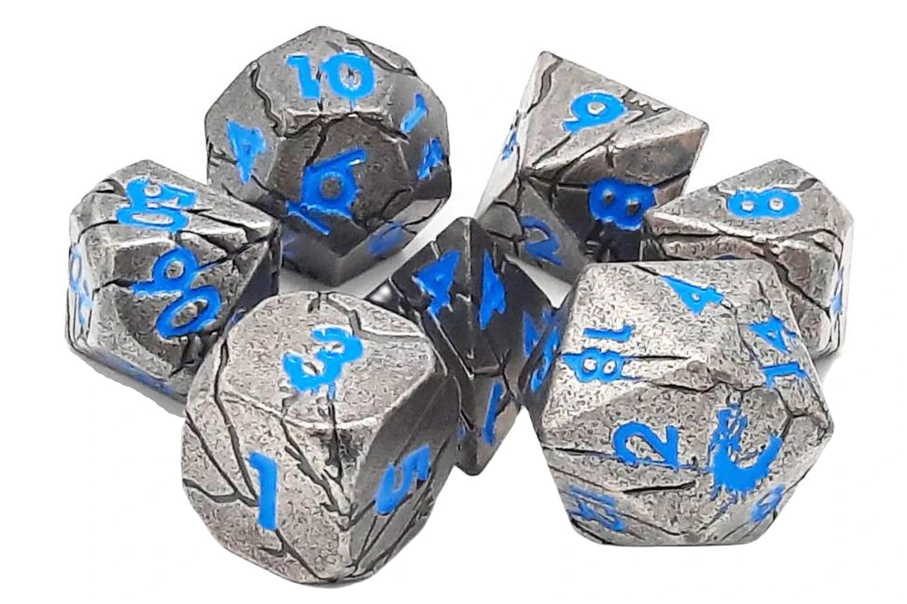 Old School Dice - Orc Forged - Blue