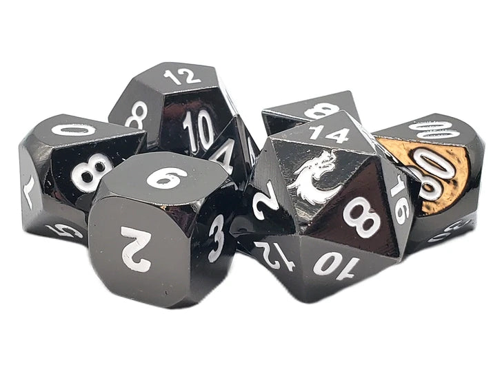 Old School Dice - Halfing Forged - Electric Black