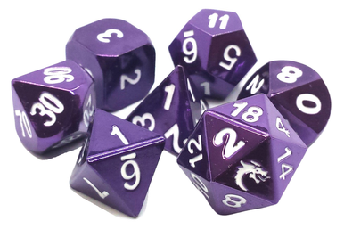 Old School Dice - Halfing Forged - Electric Purple