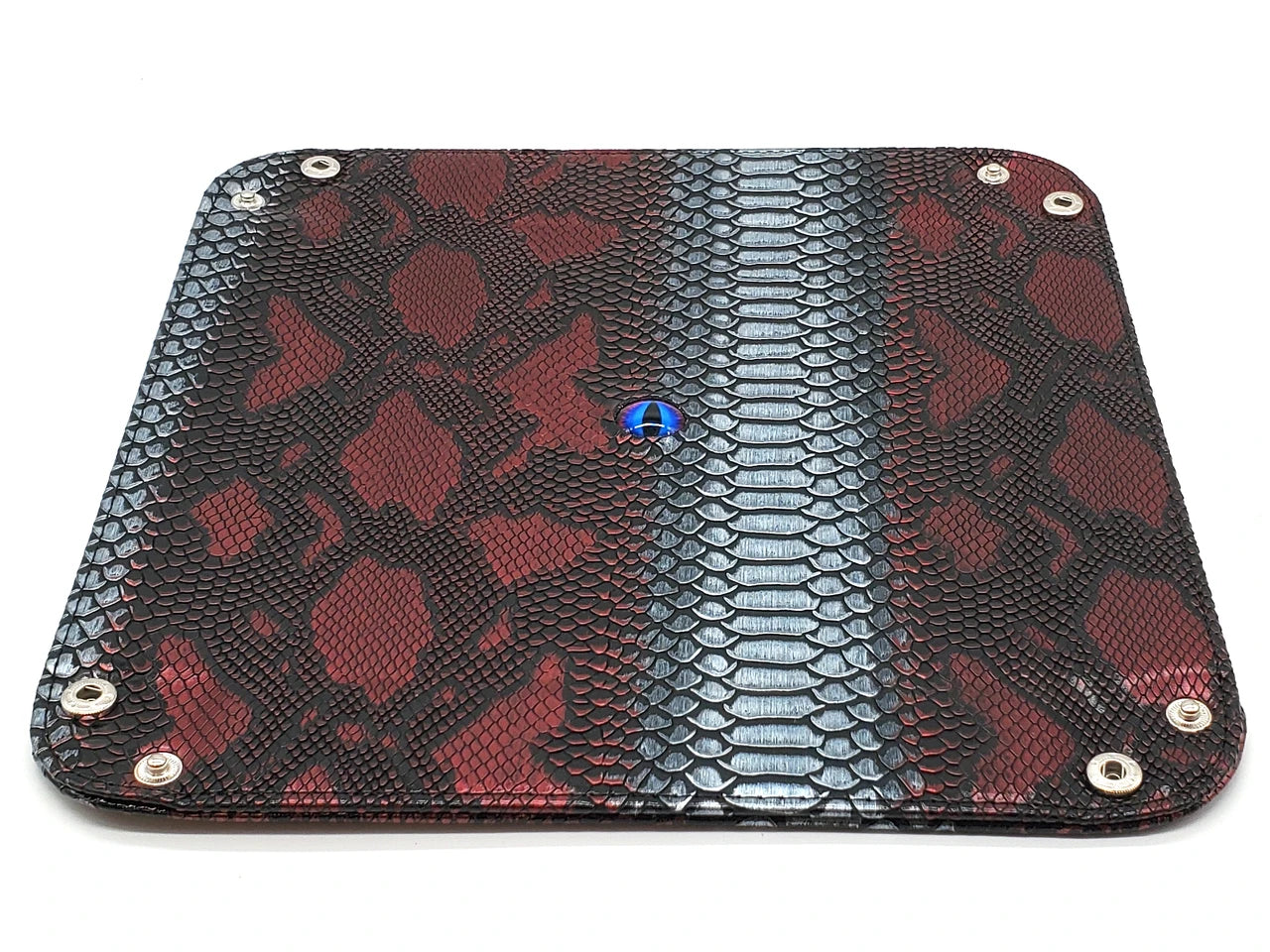 Old School Dice - Dragon Eye Tray - Spectral Red & Silver