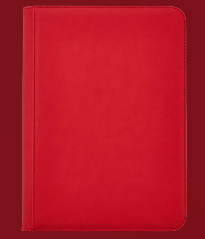 Arcane Fortress - Red - 9-Pocket Sideloading Zipper Binder