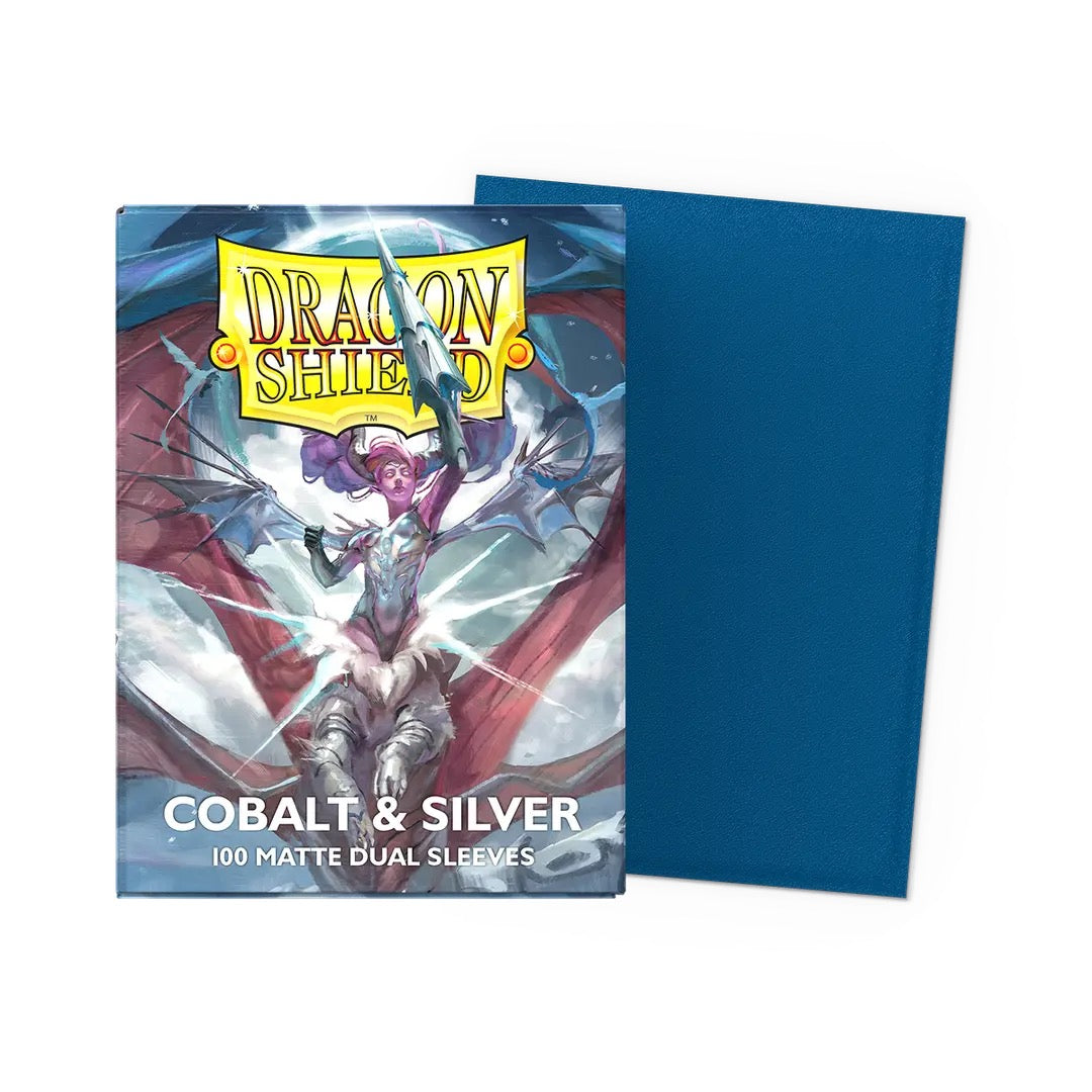 Dragon Shield - Cobalt & Silver - Dual Matte Sleeves