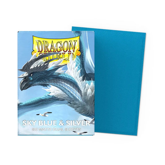 Dragon Shield - Sky Blue & Silver - Dual Matte Sleeves