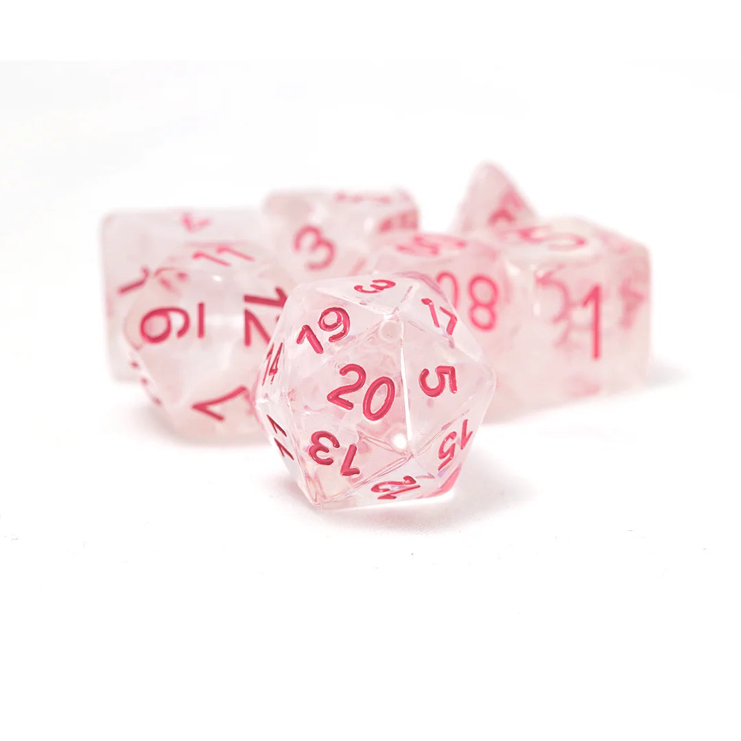 Sirius Dice - White Cloud, Pink Ink