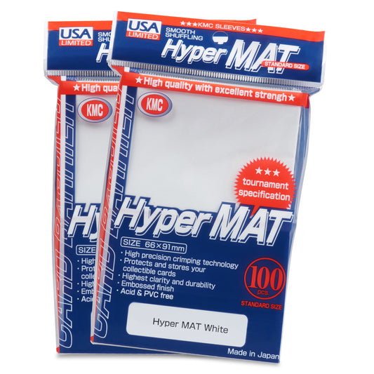 KMC Sleeves - White - HyperMAT - Tournament Sleeves
