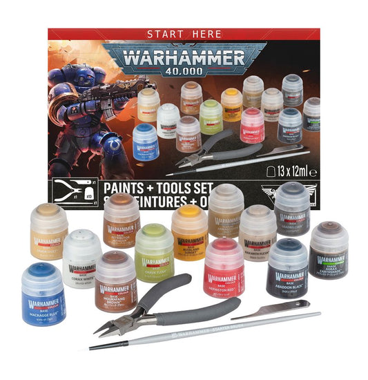Warhammer: 40,000 - Start Here - Paints + Tool Set