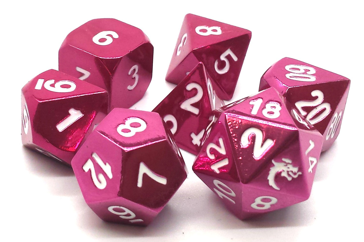 Old School Dice -  Halfing Forged - Electric Pink