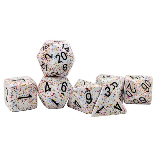 Chessex Dice - Polyhedral 7-Die Set - Speckled - Birthday
