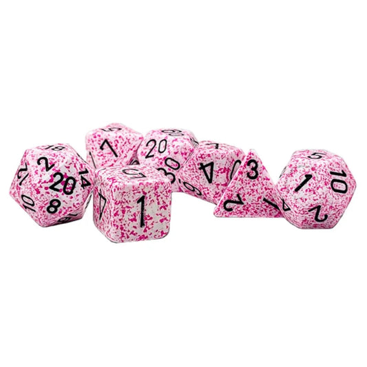 Chessex Dice - Polyhedral 7-Die Set - Speckled - Pink