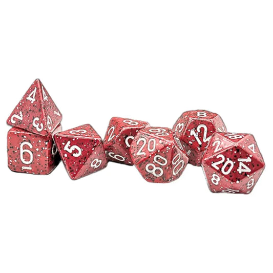 Chessex Dice - Polyhedral 7-Die Set - Speckled - Lava Stone