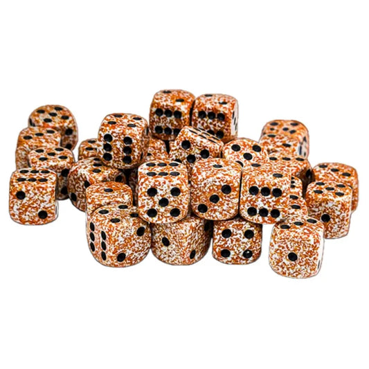 Chessex - 12mm d6 Dice Block (36 dice) - Speckled - Rust