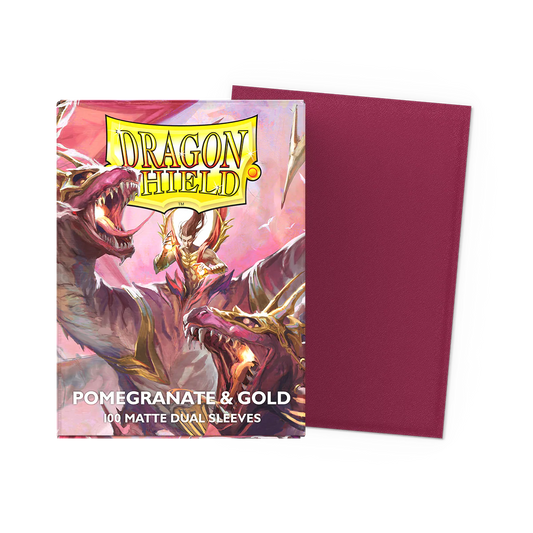 Dragon Shield - Pomegranate & Gold - Dual Matte Sleeves