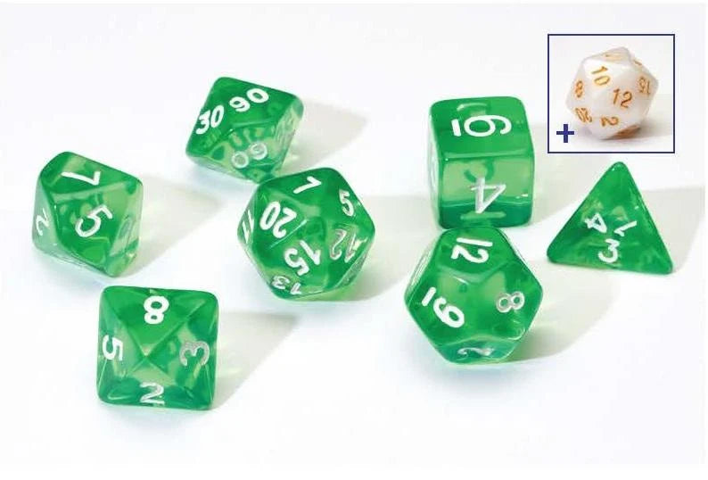 Sirius Dice - Translucent Green Resin Dice Set