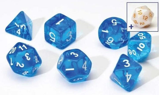 Sirius Dice - Translucent Blue Resin Dice Set