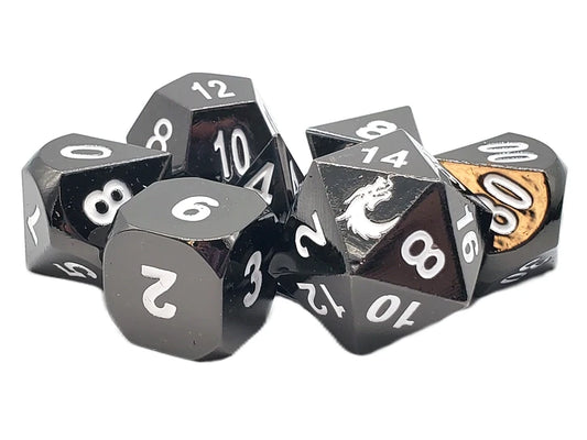 Old School Dice -  Halfing Forged - Electric Black