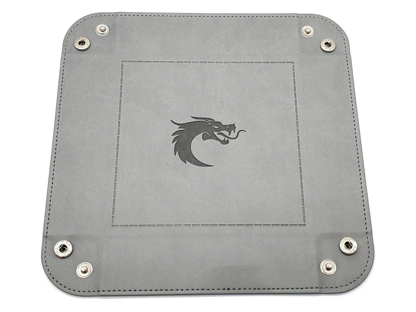 Old School Dice - Square Rolling Tray - Grey
