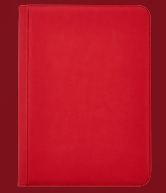 Arcane Fortress - Red - 9-Pocket Sideloading Zipper Binder